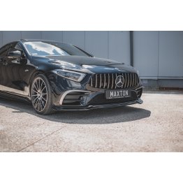 Накладка сплиттер на передний бампер Вариант3 на Mercedes CLS C257 AMG-Line